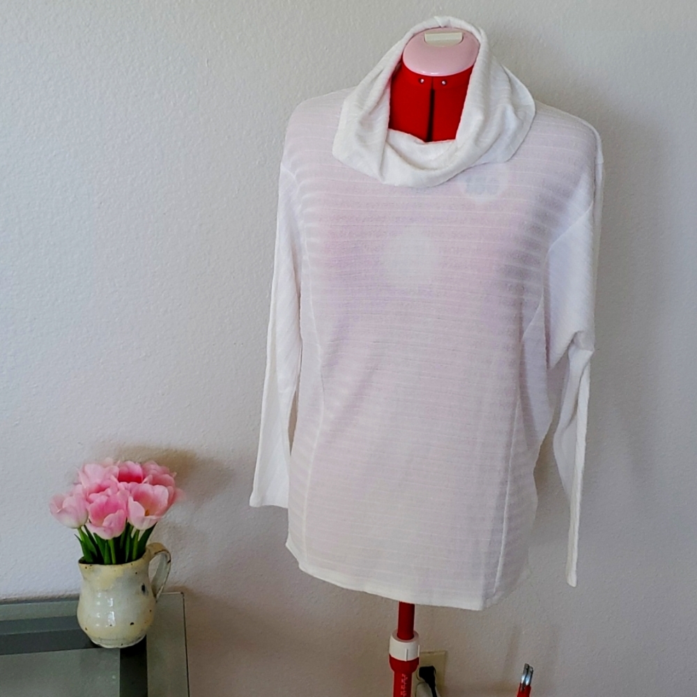 Retrology white cowl neck sweater - US M